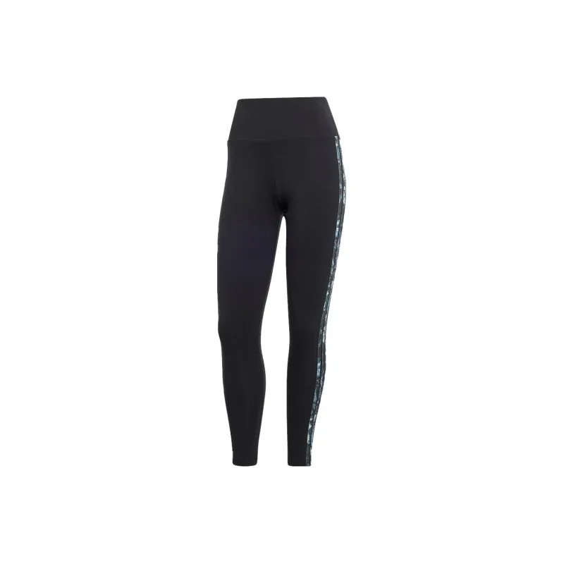 Adidas Women's 3 Stripes Flower Leggings Black-0