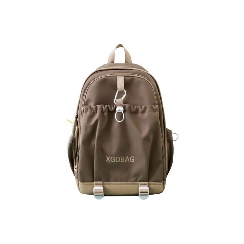 AIBAG Nylon Backpack Unisex White/Black/Purple/Yellow/Green/Brown-18