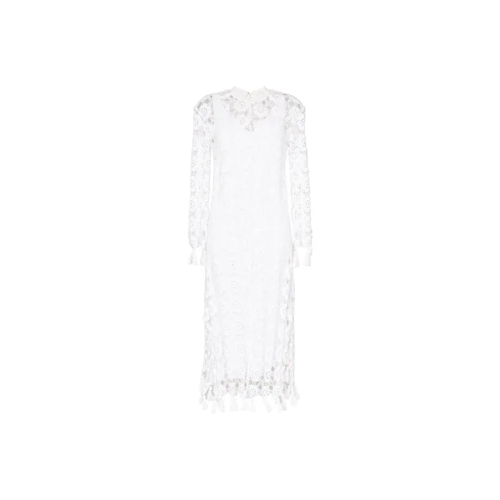 Chloé Long-Sleeved Dresses Women's White-0