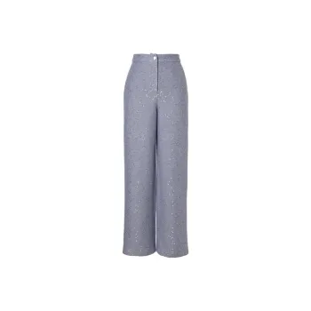 XII BASKET Suit Trousers Women's Light Blue