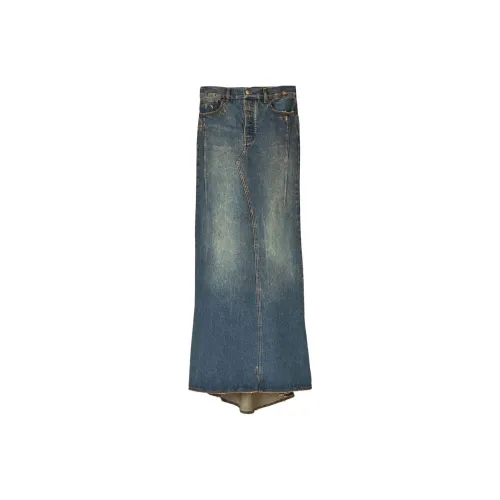 MARC JACOBS Fluted Denim Maxi Skirt