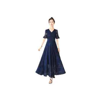 Cypress House Short Sleeved Dresses Women's Navy Blue