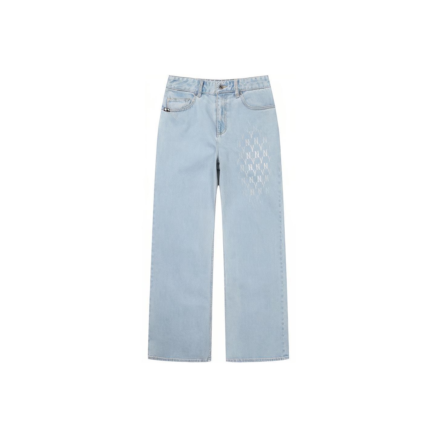 MLB New York Yankees MLB Monogram Jeans Women's Blue - POIZON
