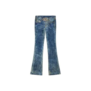 DIESEL Logo Patch Embellished Flared Jeans