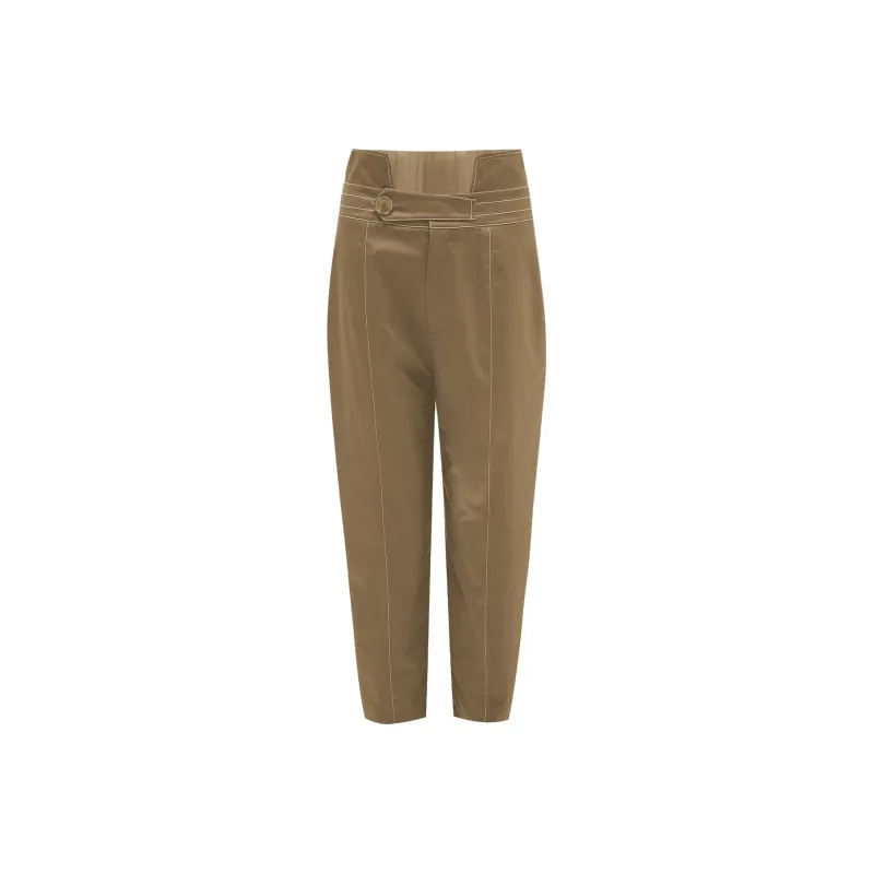 BBLLUUEE Casual Pants Women's Bright Tea Umber-0