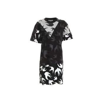 Alexander McQueen Short Sleeved Dresses Women's Black