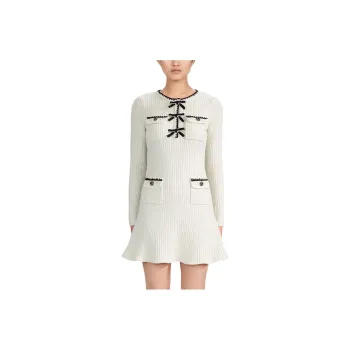 Self portrait FW22 Long Sleeved Dresses Women's White