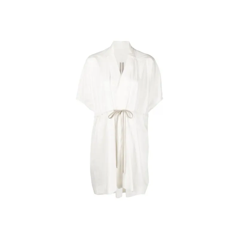 RICK OWENS Short Sleeved Dresses Women's White-0