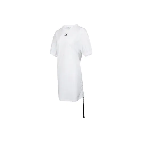 PUMA Short Sleeved Dresses Women's White
