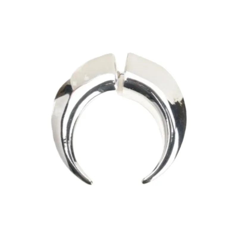 Marine Serre Tin Earrings Unisex Silver-0