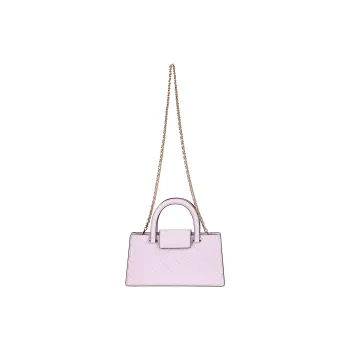 TORY BURCH Litchi Grain Leather Tote Bag, Shopping Bag, Shoulder Bag, Crossbody Bag, Handbag Women's Light Purple