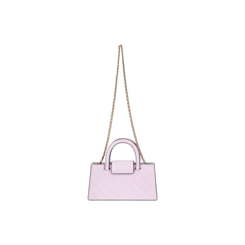 TORY BURCH Litchi Grain Leather Tote Bag, Shopping Bag, Shoulder Bag, Crossbody Bag, Handbag Women's Light Purple