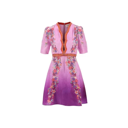 SALONI Short-Sleeved Dresses Women's Pink Purple