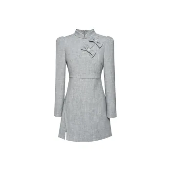 TAMMY TANGS A Line Skirt Dress Gray