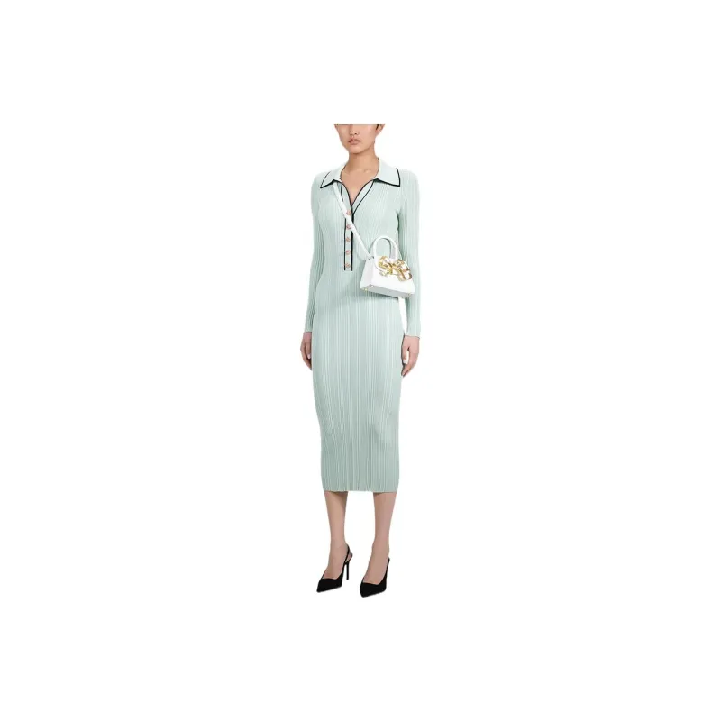 Self portrait FW22 Long Sleeved Dresses Women's Mint Green-0