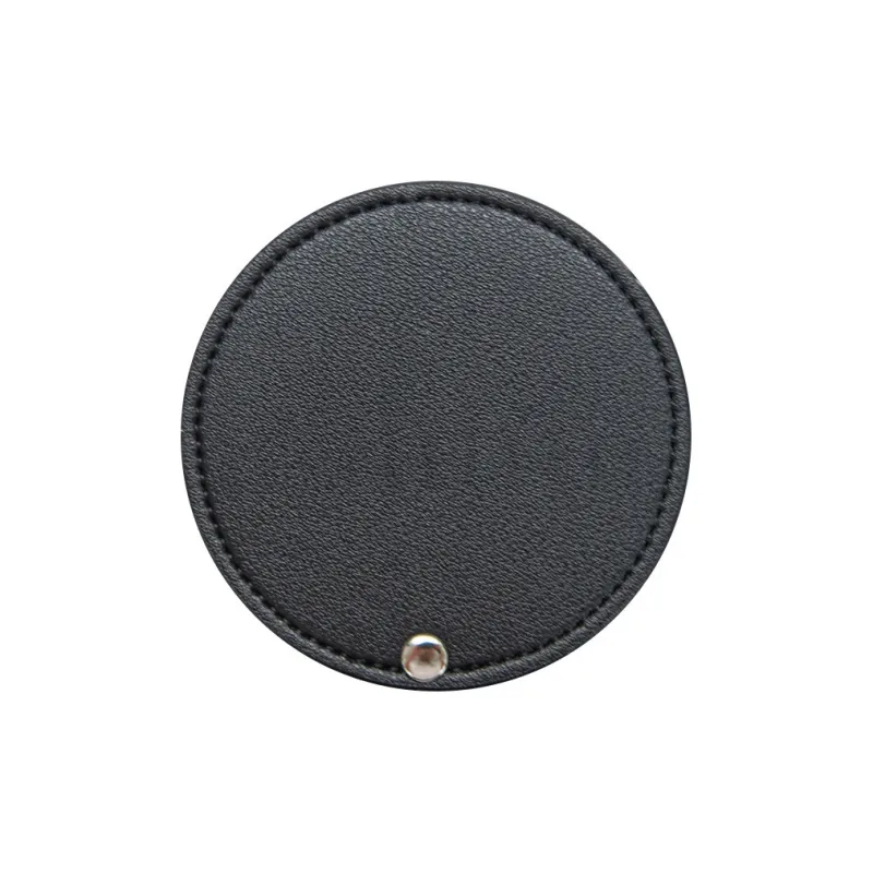 JIXUAN Portable Refillable PU Leather Rotating Stainless Steel Cute Impact Resistant Make Up Mirrors-3