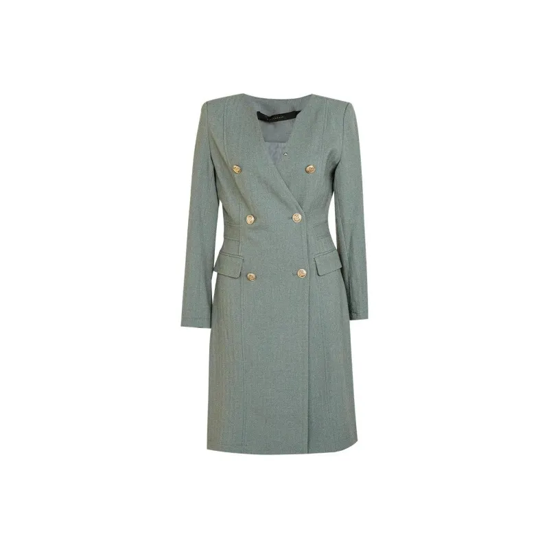 ROEYSHOUSE Long-Sleeved Dresses Women's Gray Green-0
