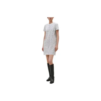HERMES Short Sleeved Dress Women's Ecru