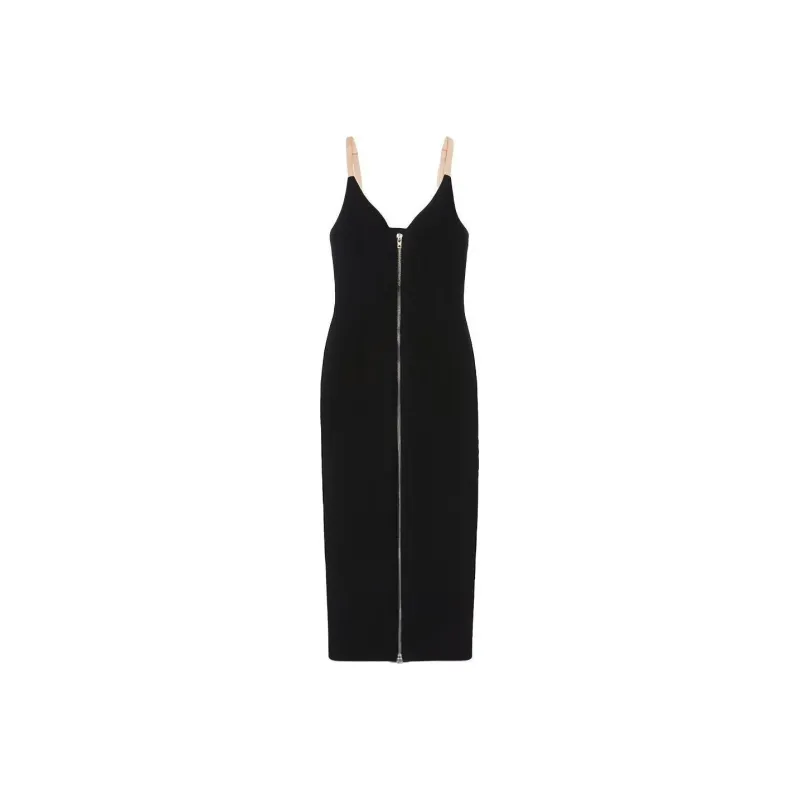GUCCI V neck Stretch Wool Dress-0