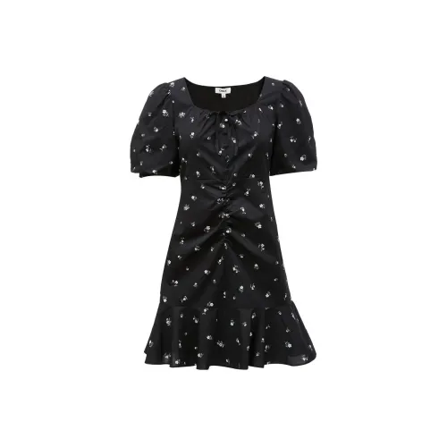 ONLY Short Sleeved Dresses Women's H1G Black Mini Floral POT POURRI AOP BLACK