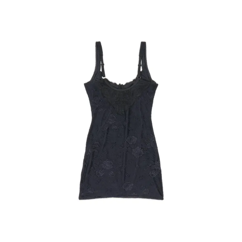 Balenciaga SS22 Slip Dresses Women's Black-0