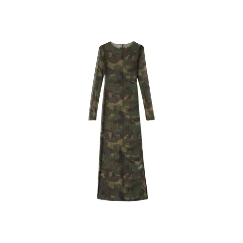 HERON PRESTON Long-Sleeved Dresses Women's Green Camouflage