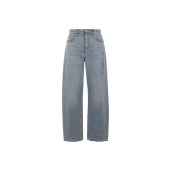 Alexander Wang Mesh Back Wide Leg Jeans