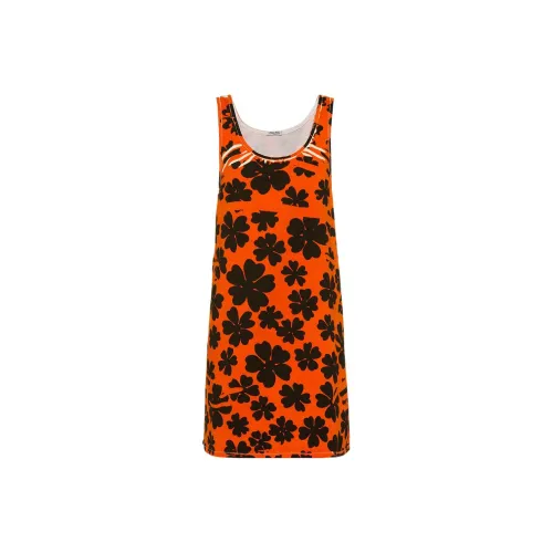 MIU MIU SS22 Sleeveless Dress Women's Orange