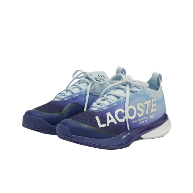 LACOSTE Slip Resistant Low Top Tennis Shoes Women's Light Blue-3