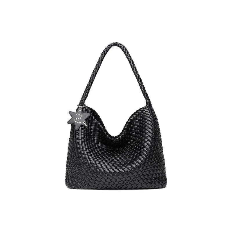 CLEVER& KETCH PU Tote Underarm Shoulder Bag Women's Black/Gold-0