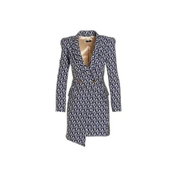 Elisabetta Franchi FW22 Irregular Dress Blue