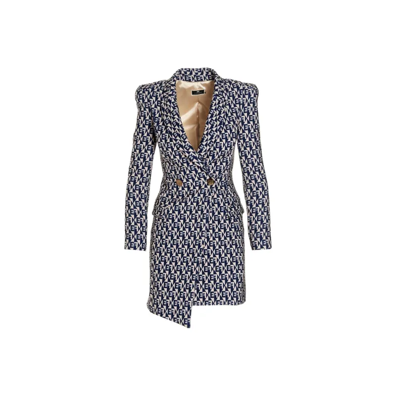 Elisabetta Franchi FW22 Irregular Dress Blue-0