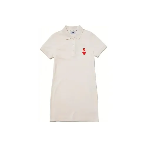 MLB Short Sleeved Dresses Women's Cream White