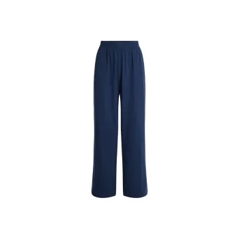 SKIMS SS25 COTTON JERSEY WIDE LEG PANT Casual Pants Women's NAVY/Marine Blue
