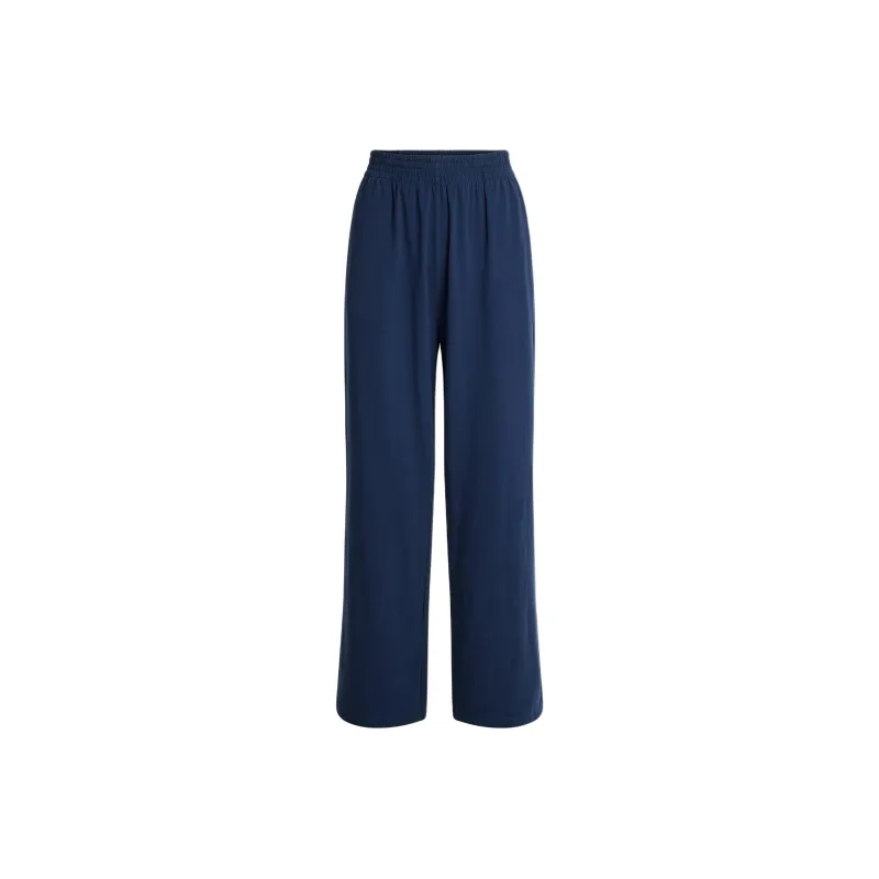 SKIMS SS25 COTTON JERSEY WIDE LEG PANT Casual Pants Women's NAVY/Marine Blue-0