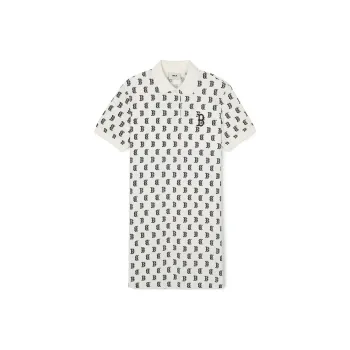 MLB Monogram Collection Short Sleeved Dresses Women's Cream