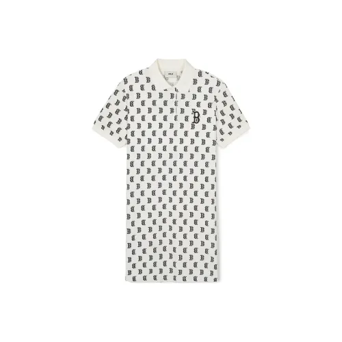 MLB Monogram Collection Short Sleeved Dresses Women's Cream