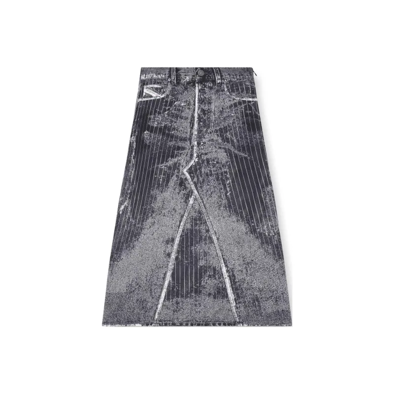 DIESEL O Hanna Denim Skirt 'Black'-0