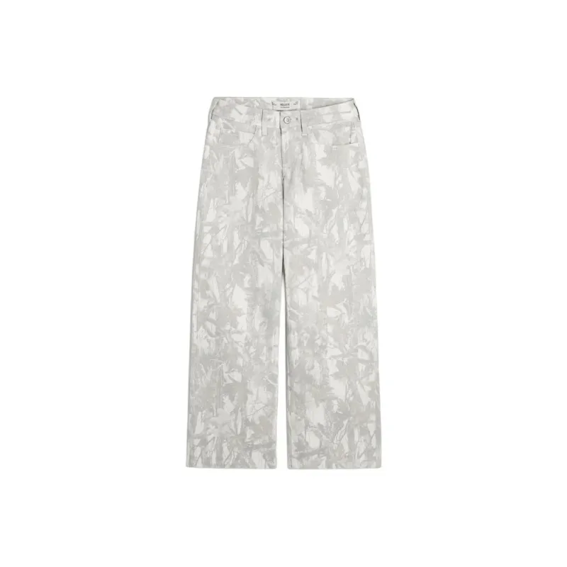Hollister Jeans Women's Cream All Over Print-0