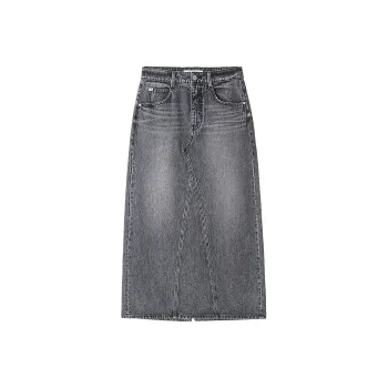 Miss Sixty Denim Long Skirts Women's Black Gray