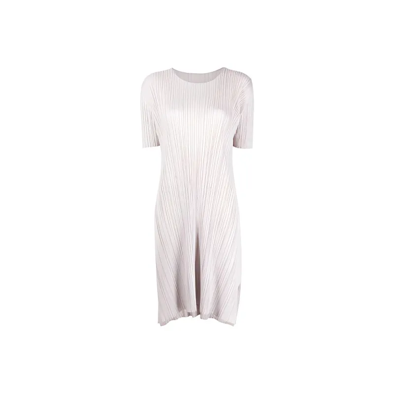 PLEATS PLEASE ISSEY MIYAKE Short Sleeved Dress Women's Light Pink-0