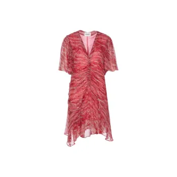 ISABEL MARANT ETOILE V Neck Ruched Dress