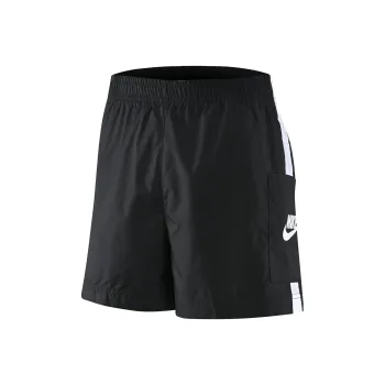 Nike Women'ss Logo Print Woven Shorts Black