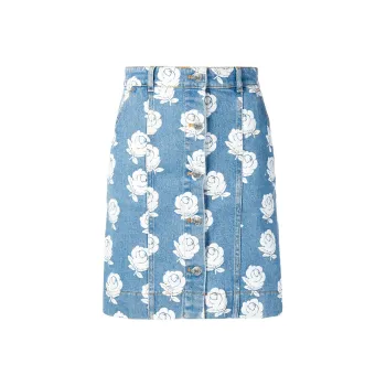 KENZO Denim Short Skirts Women's Blue