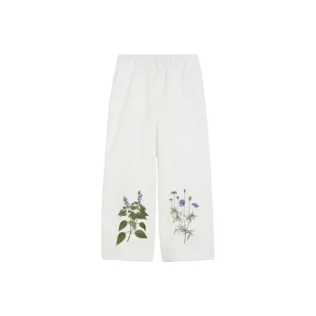 WEEKEND MaxMara Volante Floral embroidered Wide leg Trousers