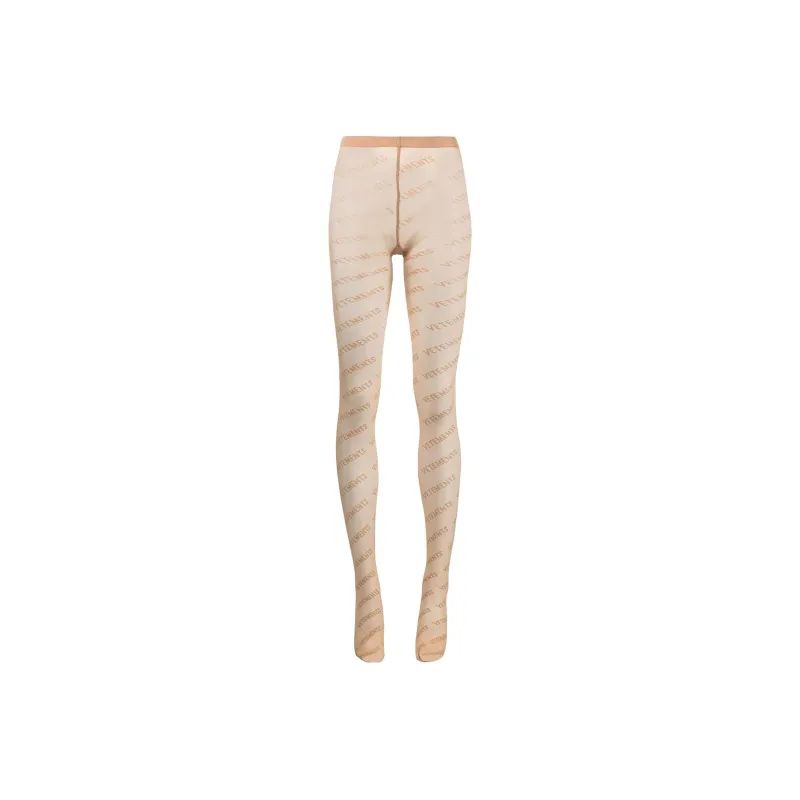 Vetements Logo-print Semi-sheer Tights-0