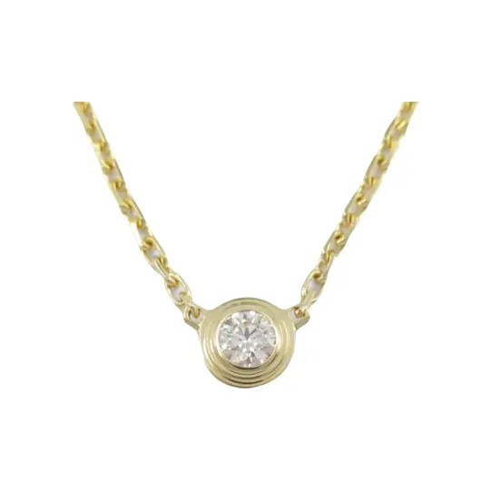 Cartier 2010s 18K Yellow Gold Xs D'Amour Diamond Necklace-0