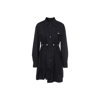 LOFT SHINE Pleated Skirt Dress Black