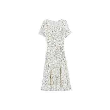 HUASJ Short Sleeved Dresses Women's Beige