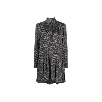 PINKO Asterix Logo print Shirtdress